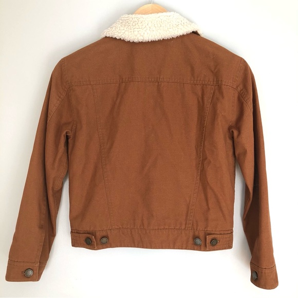 Pendleton Brown Crop Jean Jacket with Sherpa Collar - Picture 2 of 10